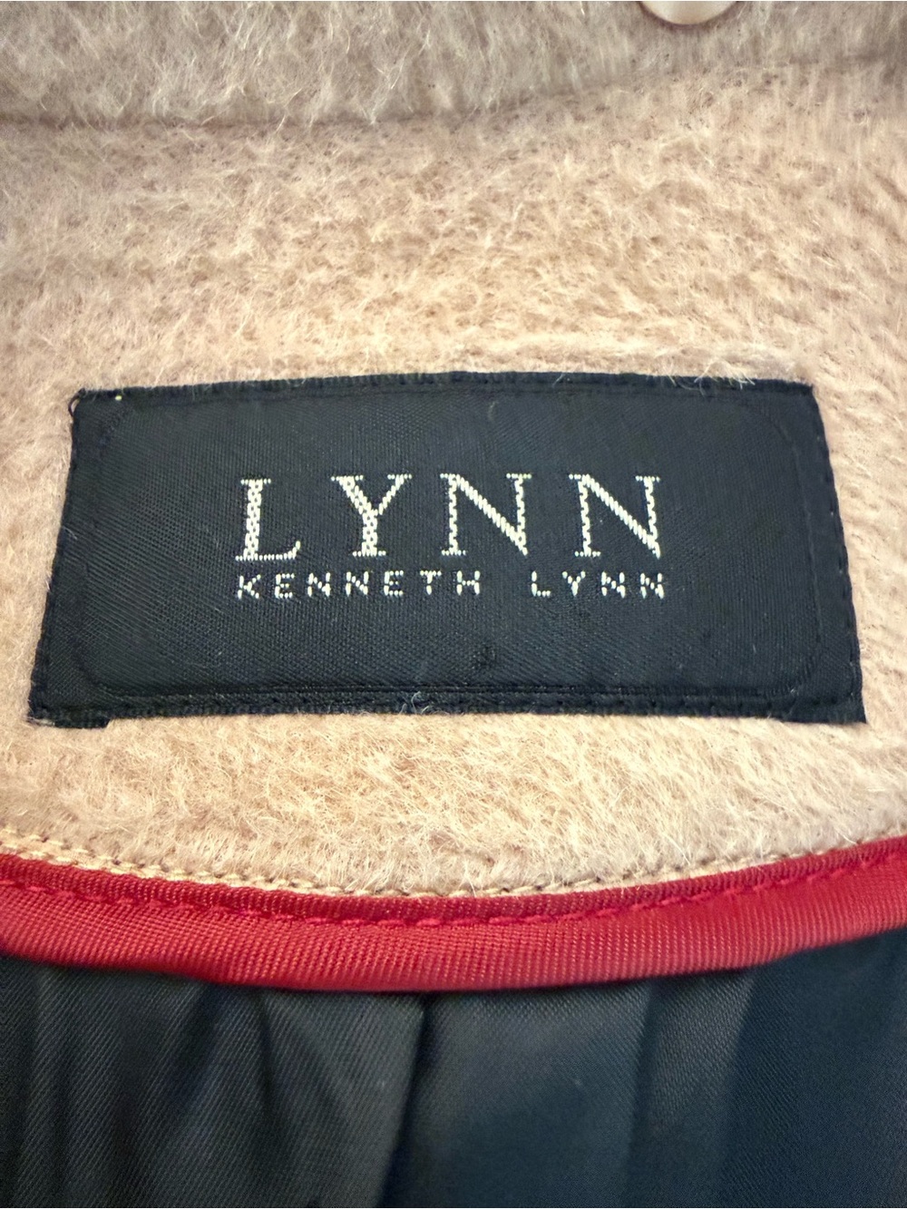 Kenneth Lynn Alpaca Wool Blend Double Breasted Camel Overcoat Size Small - Picture 5 of 16